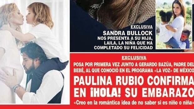 Captura de la exclusiva de la cantante a la revista
