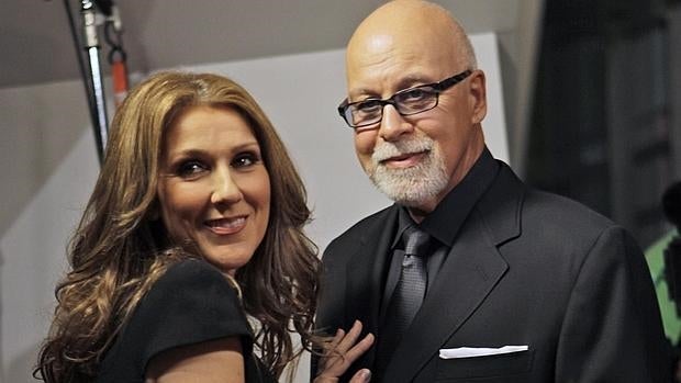 Celine Dion y Rene Angelil en 2010