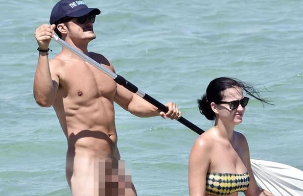 Orlando Bloom junto a su expareja, Katy Perry