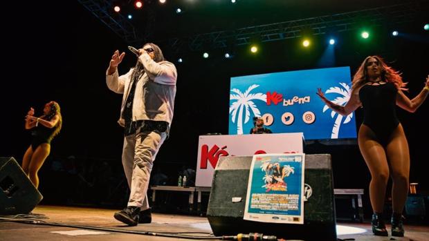Xantos, durante su actuación en el recinto ferial de Leganés