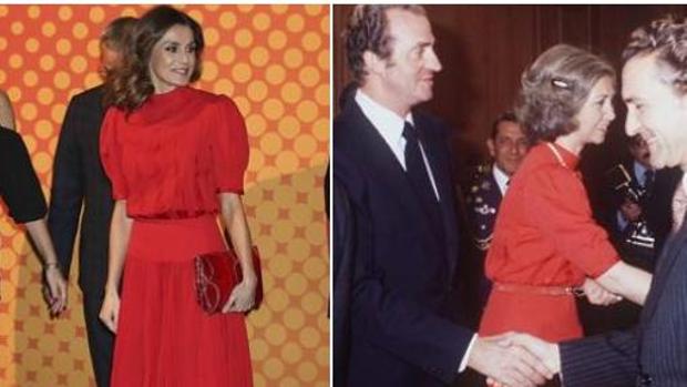 La Reina Letizia utilizó en 2018 un vestido de su suegra de 1984