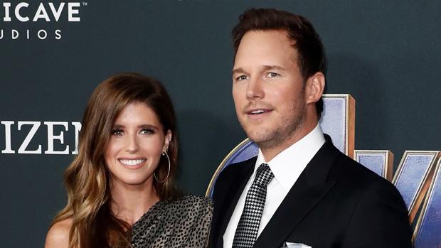 Katherine y Chris Pratt en el estreno de «Los Vengadores»