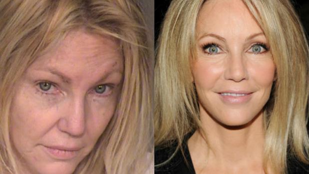 A la izquierda, Heather Locklear arrestada