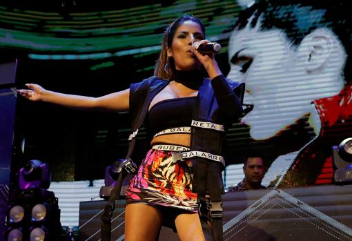 Isa Pantoja en la presentación de su nu nueva canción