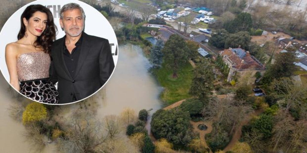 «Dennis» inunda la mansión inglesa de los Clooney