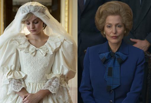 Emma Corrin y Gillian Anderson como Lady Di y Margarte Tatcher respectivamente