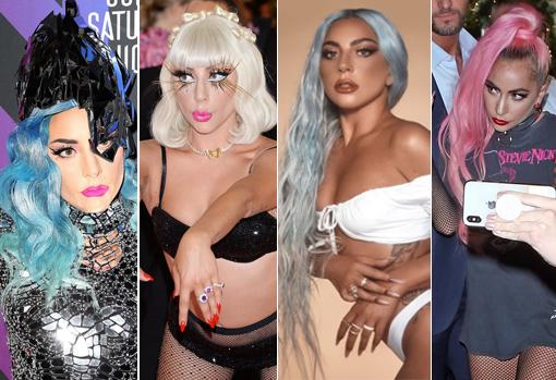 Lady Gaga with different looks