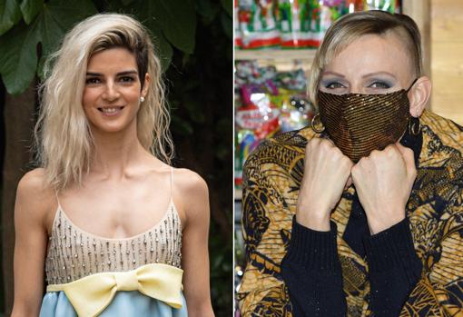 Clara Lago and Charlene from Monaco with shaved hair