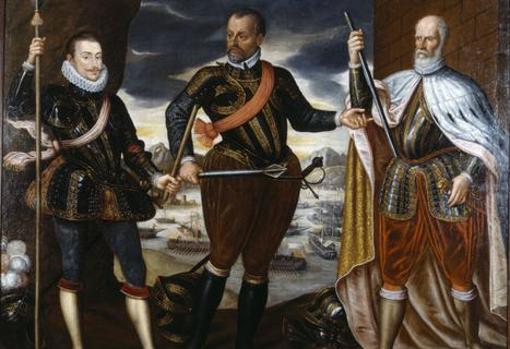 Los vencedores de Lepanto: desde la izquierda, don Juan de Austria, Marco Antonio Colonna y Sebastiano Venier.