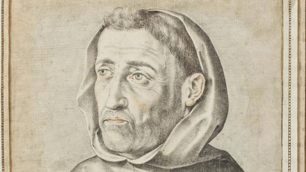 Fray Luis de León, descrito y dibujado hacia 1598 por Francisco Pacheco (1564-1644)
