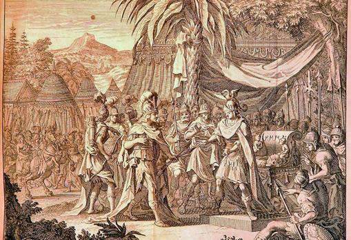 Talestris, reina de las amazonas, visita a Alejandro (cuadro de 1696).