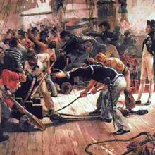 Muerte de Nelson en la batalla de Trafalgar
