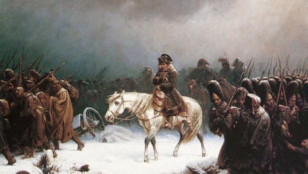 Napoleón retirándose de Moscú, por Adolph Northen