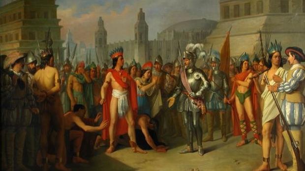 Apresamiento del último emperador de México por las tropas de Hernán Cortés