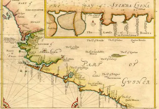 Map of Sierra Leone from 1732.