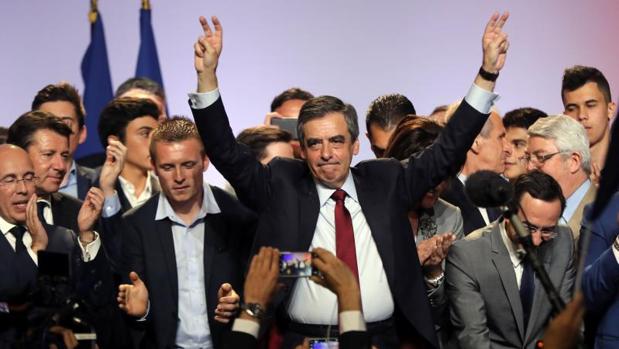 François Fillon, en un acto de campaña este lunes en Niza