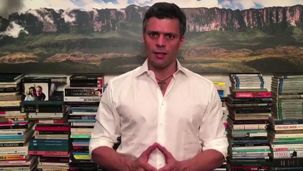 Leopoldo López, en el mensaje que emitió tras su traslado al domicilio desde la prisión de Ramo Verde en 2017