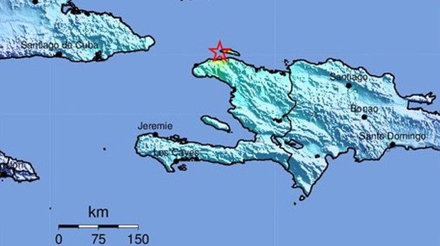 Imagen del US Geological Survey que muestra el lugar en el que se ha sucedido el terremoto