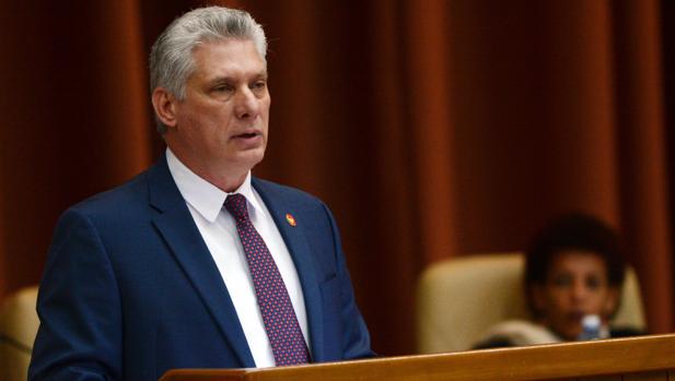 Miguel Díaz-Canel, durante la sesión de la Asamblea cubana