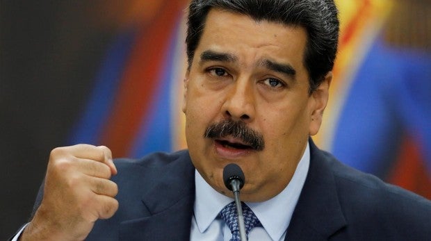 El presdiente Nicolás Maduro, durante la rueda de prensa