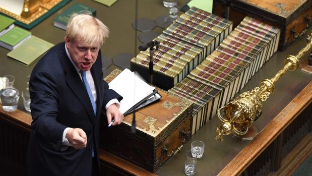 Boris Johnson, durate su primera comparecencia como primer ministro ante la Cámara de los Comunes