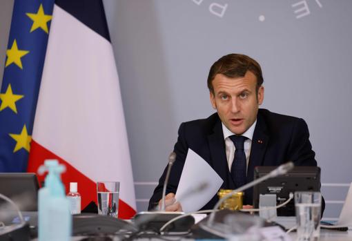 Emmanuel Macron, during a ceremony at the Elysee this week