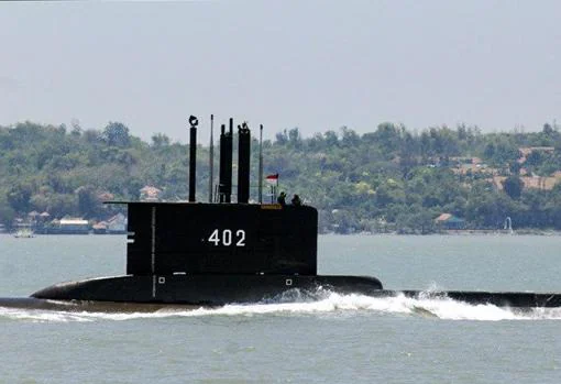 El submarino indonesio, durante una misión
