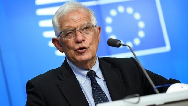 Josep Borrell, ayer durante una rueda de prensa en Bruselas