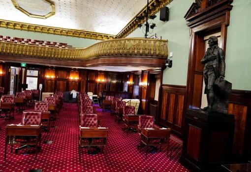 The figure of Jefferson has presided over the New York boardroom for more than a century