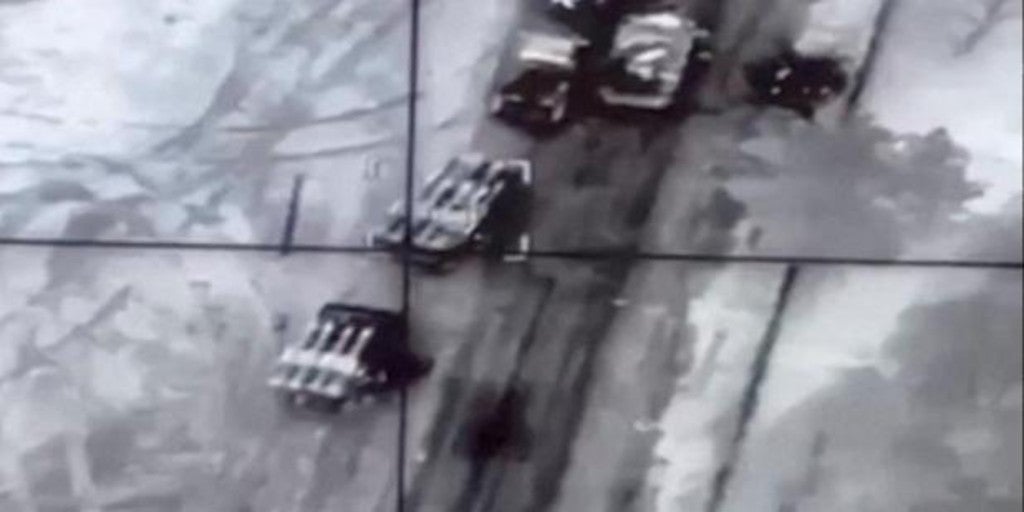 El momento en el que un dron ucraniano destruye un lanzamisiles ruso