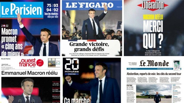 La prensa francesa destaca que Macron se enfrenta al gran reto de recoser Francia tras ganar a Le Pen