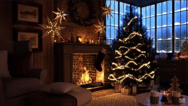 Una chimenea dentro de la tele, la moda de estas Navidades