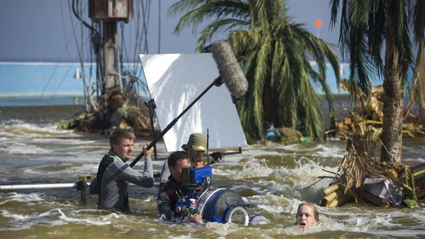 Rodaje de una escena de Lo Imposible