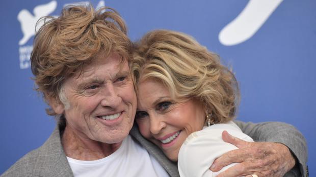 Robert Redford y Jane Fonda, en el Festival de Cine de Venecia