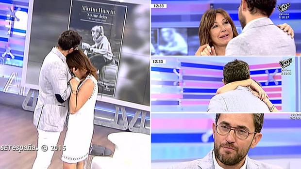 Màxim Huerta, con Ana Rosa, en su despedida del programa de Telecinco