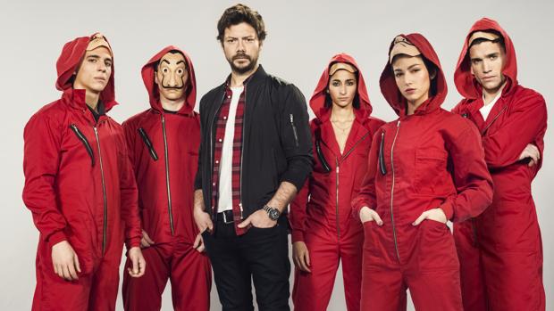 Parte del elenco de «La casa de papel»