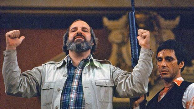 Brian de Palma y Al Pacino en el rodaje de «Scarface»