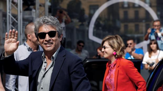 Ricardo Darín, este viernes, tras su llegada al Hotel María Cristina de San Sebastián