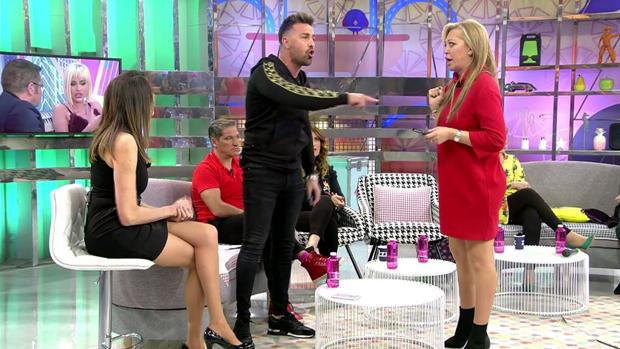 Belén Esteban y Rafa Mora discuten en «Sálvame»