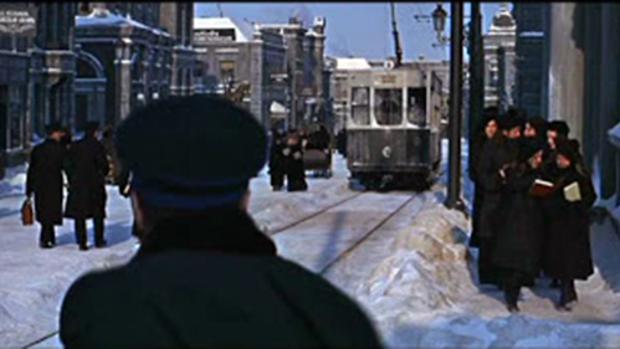 Fotograma de Doctor Zhivago rodado en las calles de Madrid