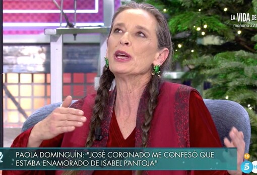 Paola Dominguín, durante la entrevista