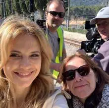 Kelly Preston and Williamson during filming