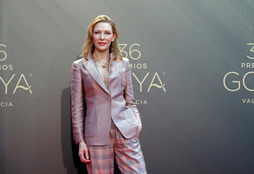 Imagen de la actriz Cate Blanchett este sábado durante una rueda de prensa en Valencia