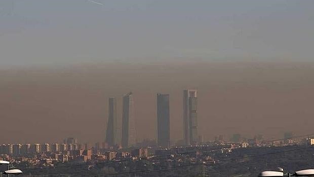 Contaminación sobre la ciudad de Madrid
