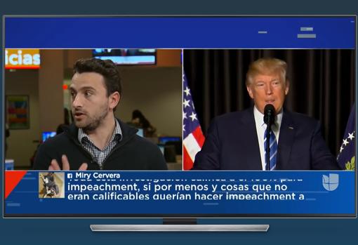 Peinado en una intervención del programa político de Univisión