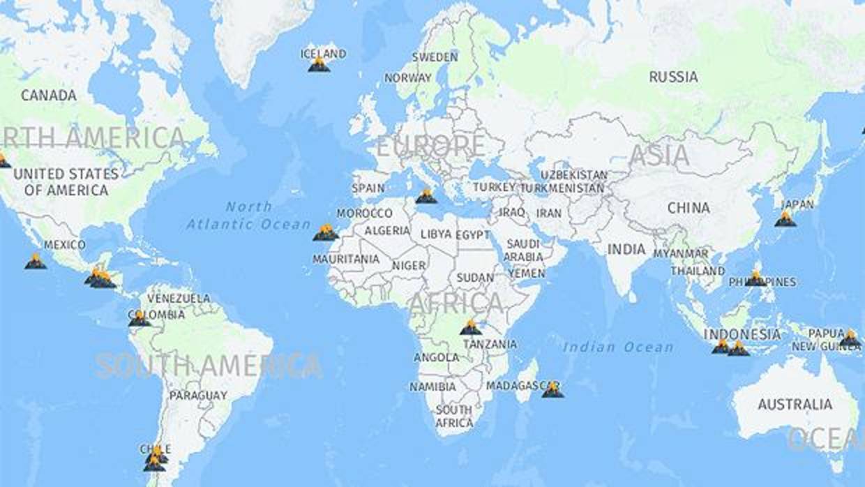 mapa de volcanes en europa El mapa de los volcanes más peligrosos del mundo