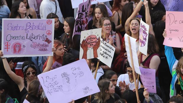 Manifestación feminista en Palma de Mallorca