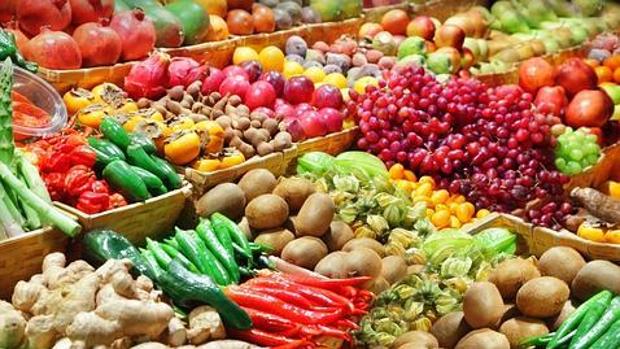 Imagen de archivo de frutas y verduras