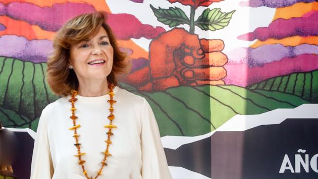 Carmen Calvo, el pasado domingo