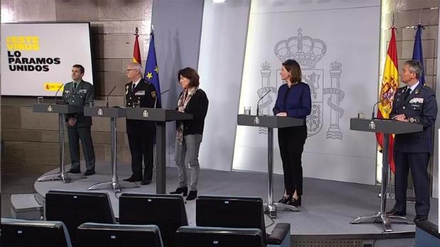 Los expertos del comité técnico, esta mañana en Moncloa